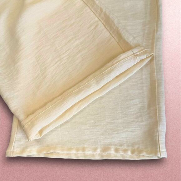 WISH Frida Sleeveless Crossover V Neck Belted Wide Leg Jumpsuit Size S Beige - Picture 16 of 16